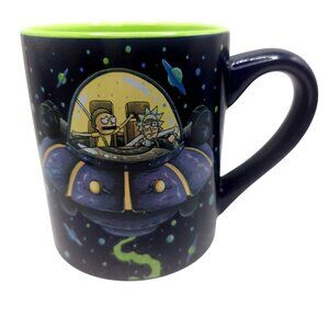 Rick & Morty In Spaceship 14 Oz Ceramic Mug